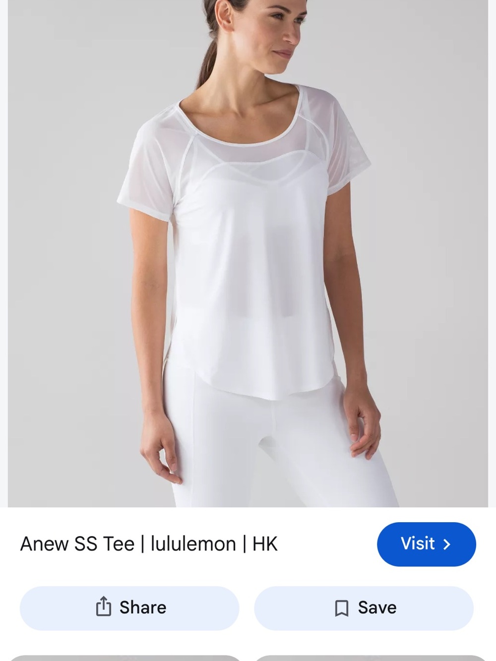 lululemon athletica Anew Short Sleeve Tee in White